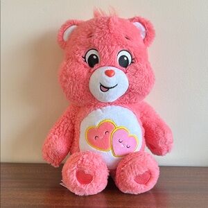 Care Bears Pink Stuffed Animal with Heart Design